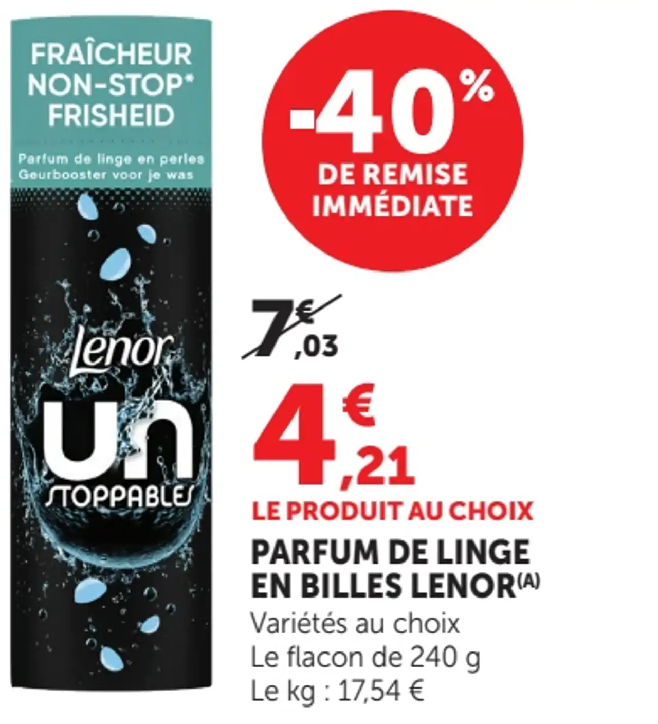 Parfum de linge en billes Lenor