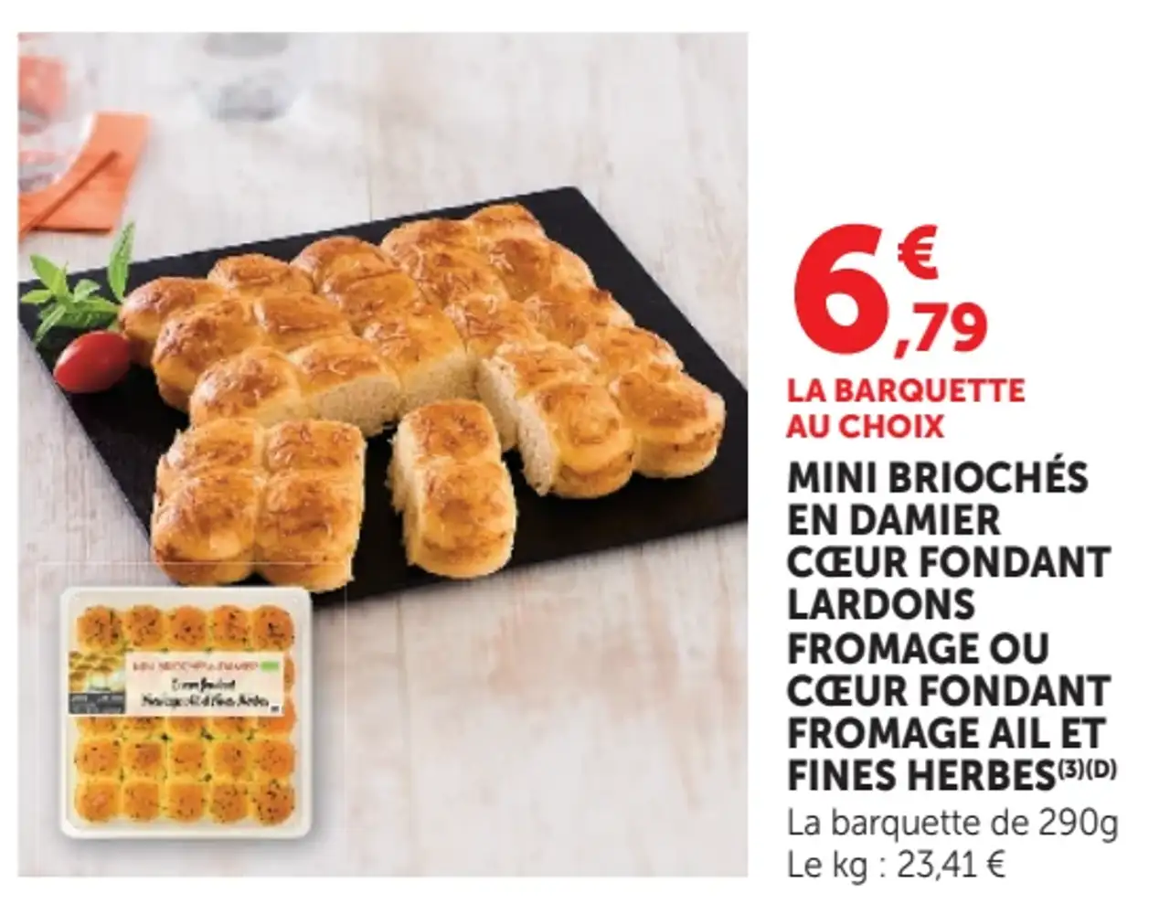 Mini briochés en damier cœur fondant lardons fromage ou cœur fondant fromage ail et fines herbes