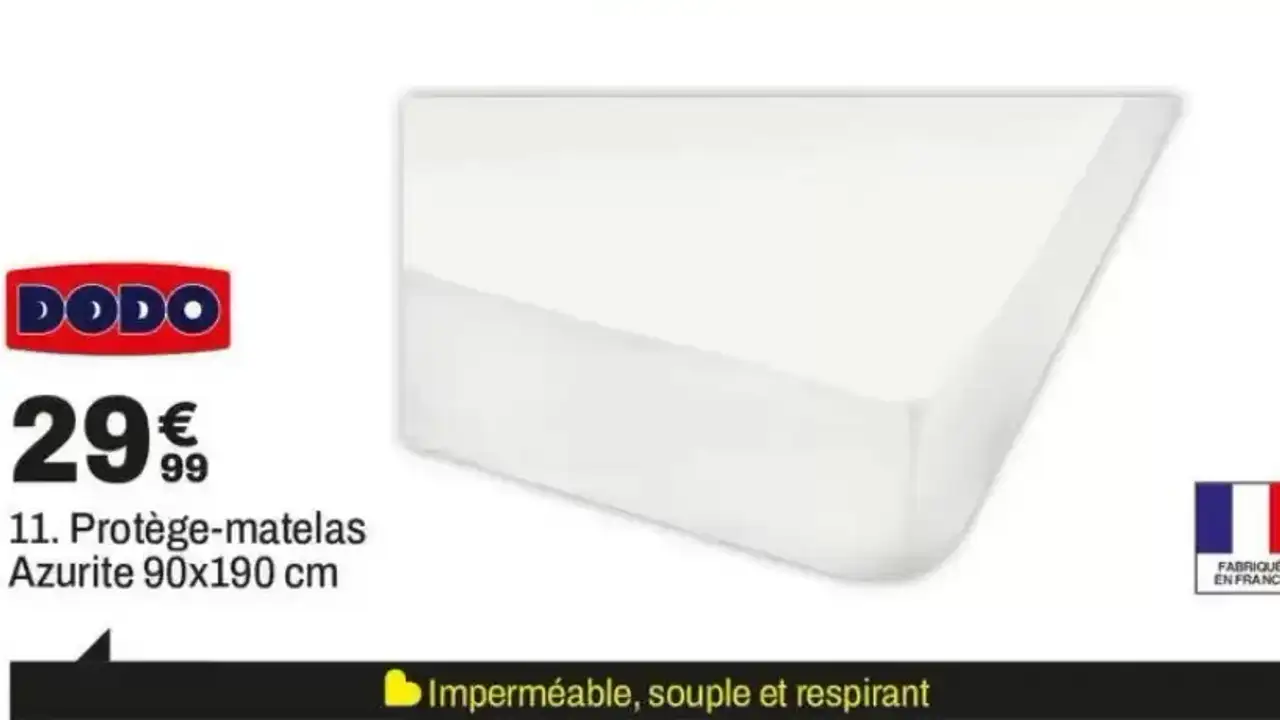 Dodo Protège-matelas Azurite 90x190 cm
