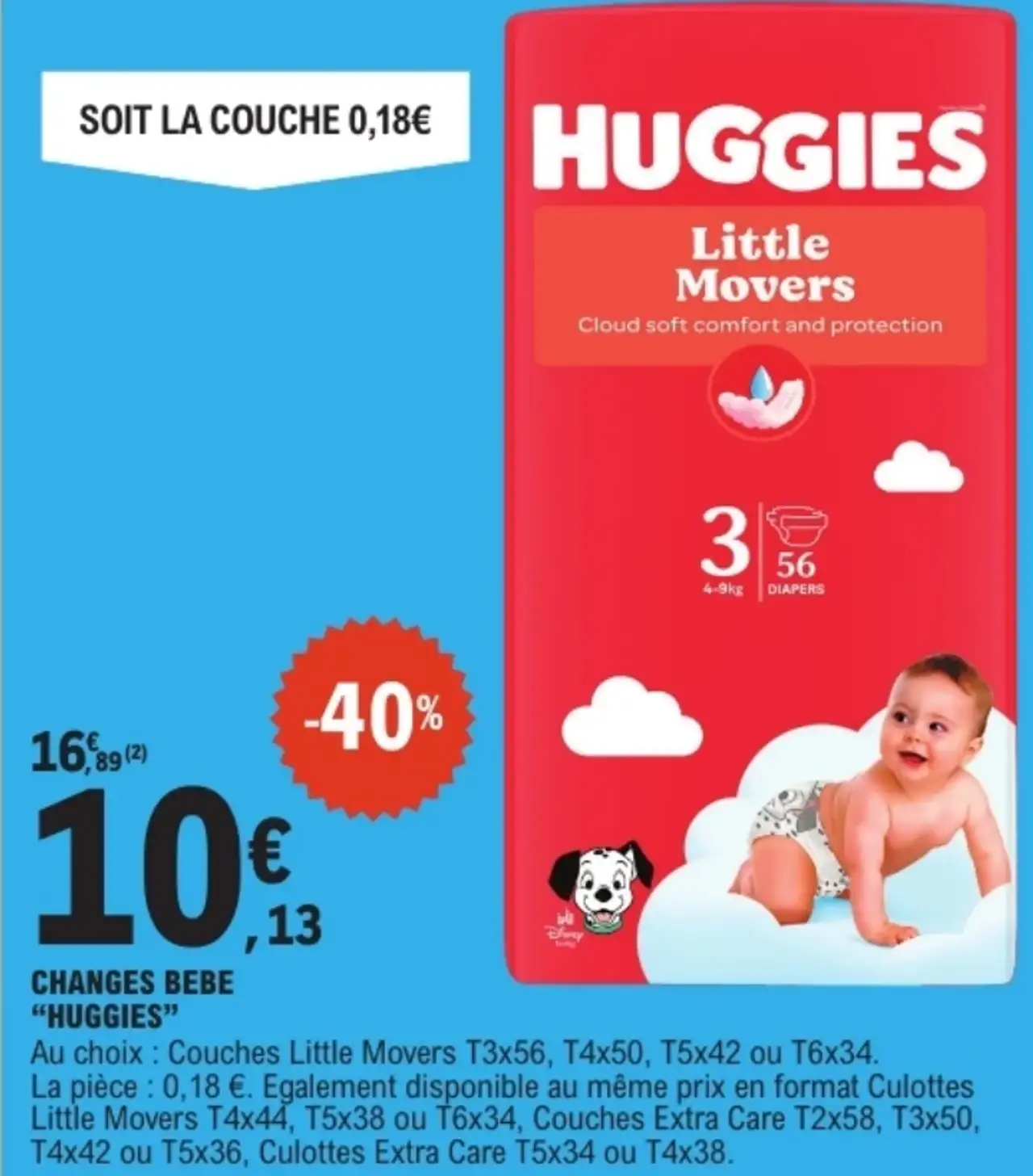Couches Bébé Huggies Little Movers