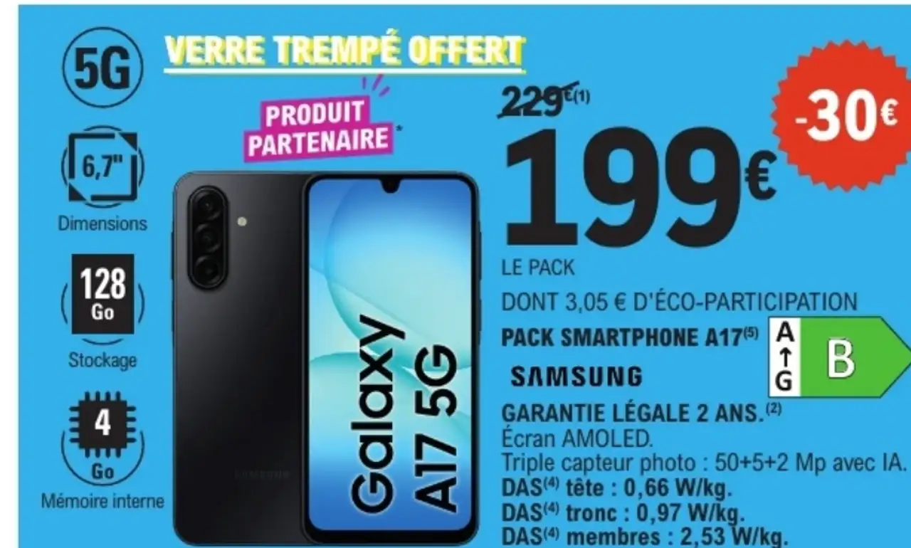 Pack Smartphone A17 Samsung