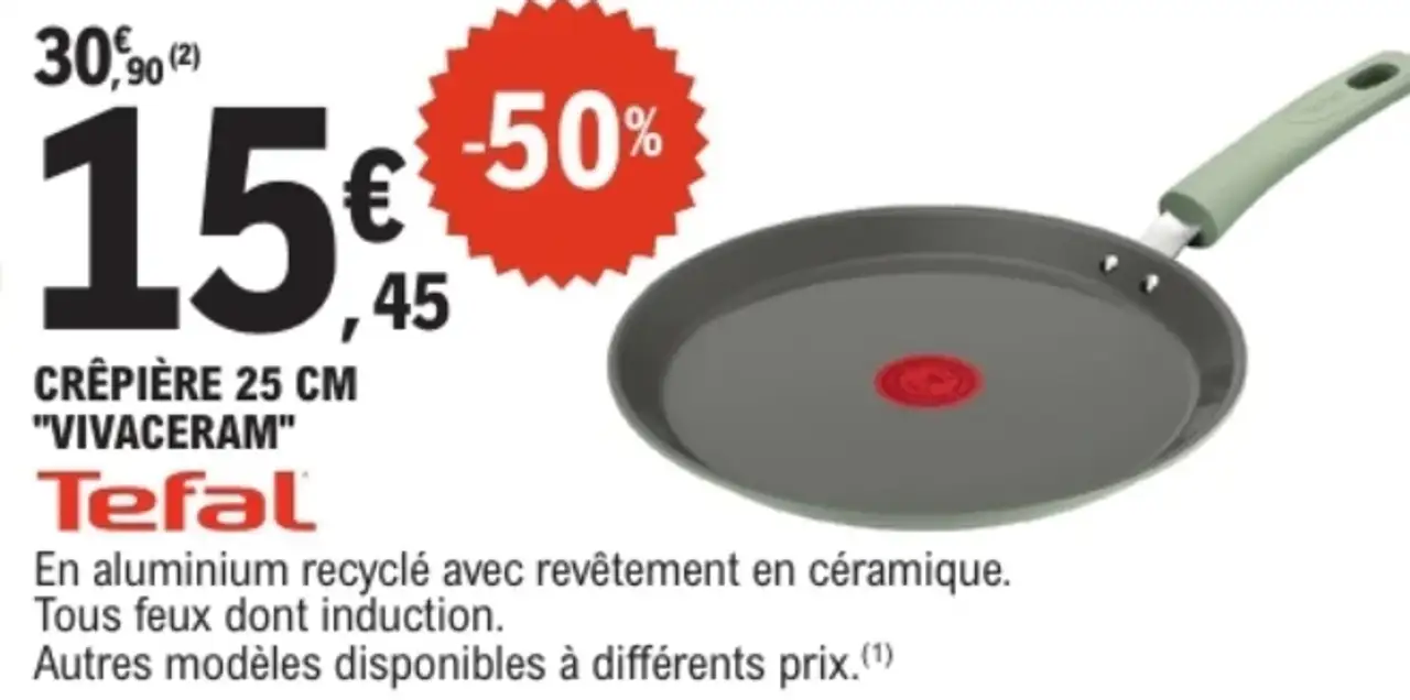 Crêpière 25 cm "Vivaceram" Tefal