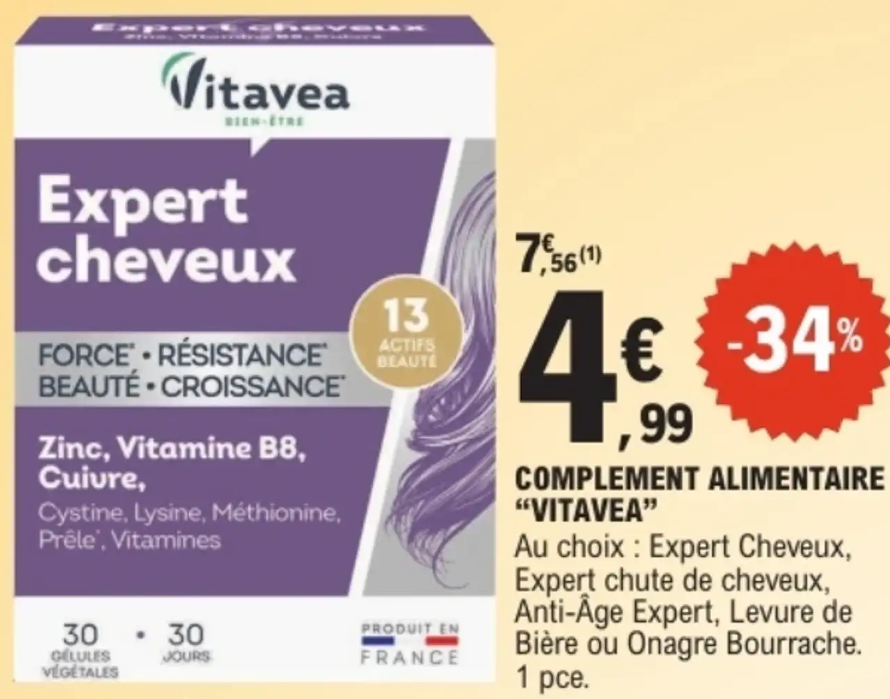 Complément Alimentaire Vitavea Expert cheveux
