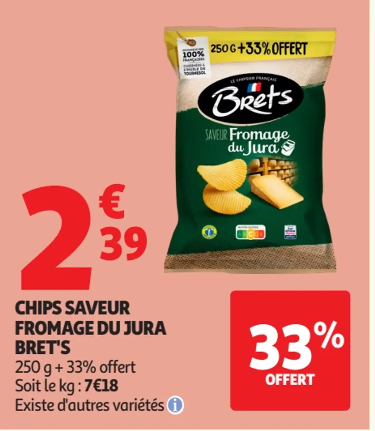 Chips Saveur Fromage du Jura Bret's