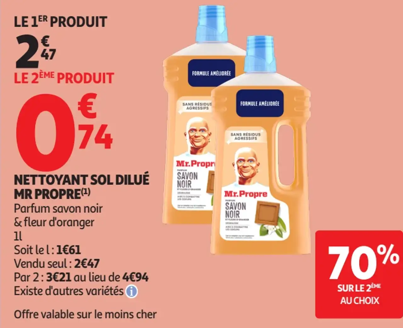 Nettoyant sol dilué Mr Propre