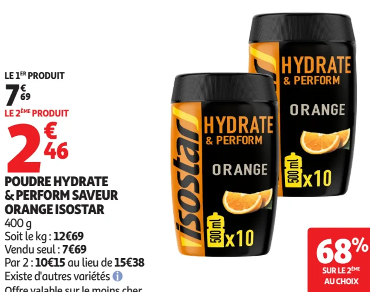 Poudre Hydrate & Perform Saveur Orange Isostar