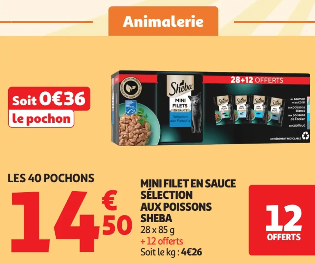 Mini filet en sauce sélection aux poissons Sheba
