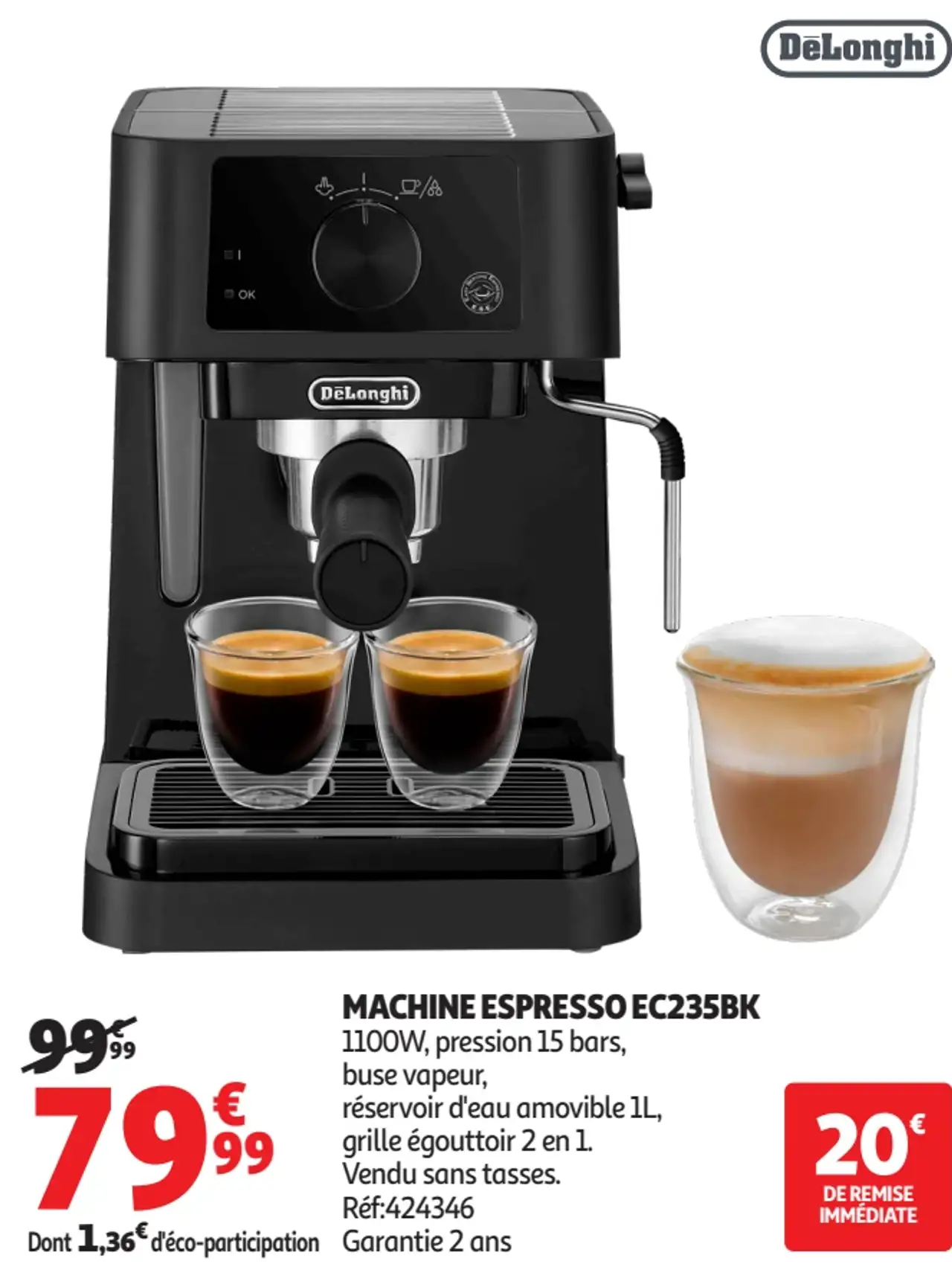 MACHINE ESPRESSO EC235BK DeLonghi