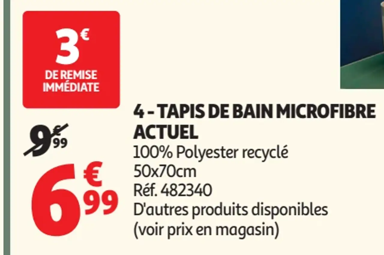 Tapis de bain microfibre Actuel