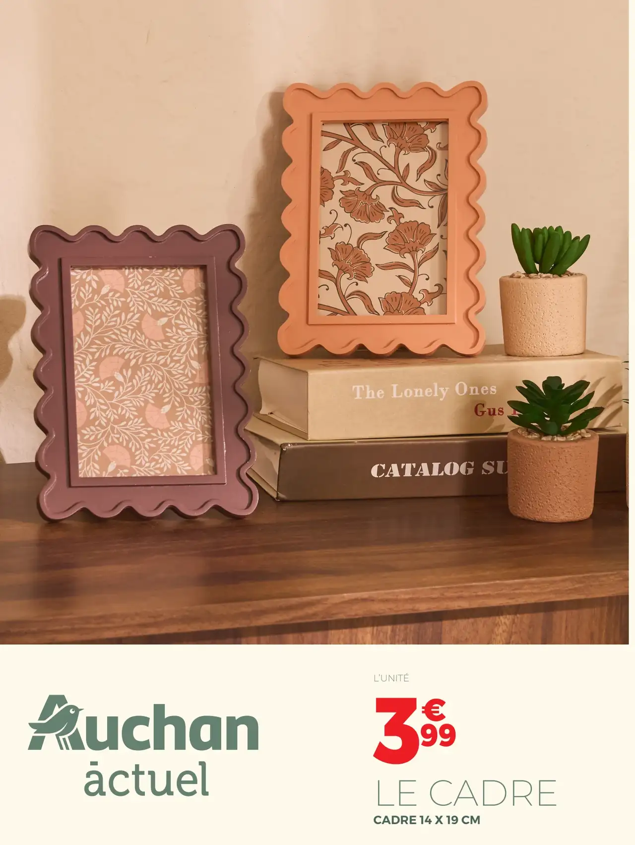 Auchan actuel Le Cadre photo ondulé 14 x 19 cm