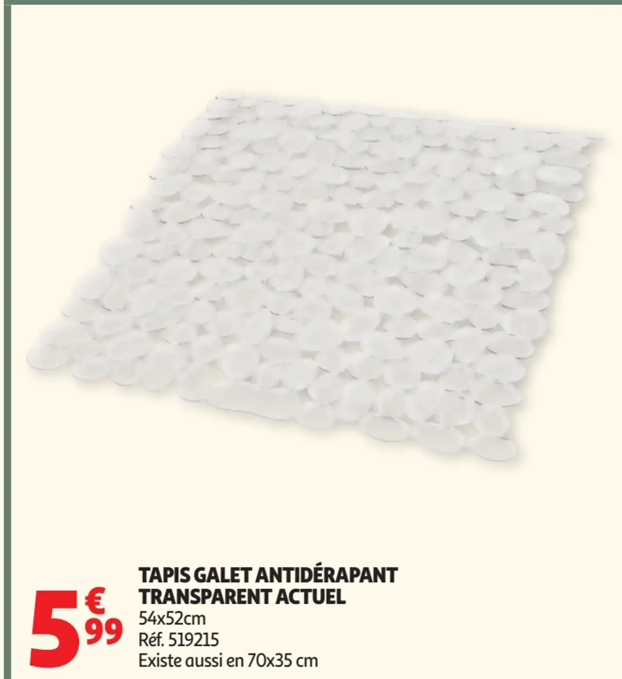 TAPIS GALET ANTIDÉRAPANT TRANSPARENT ACTUEL