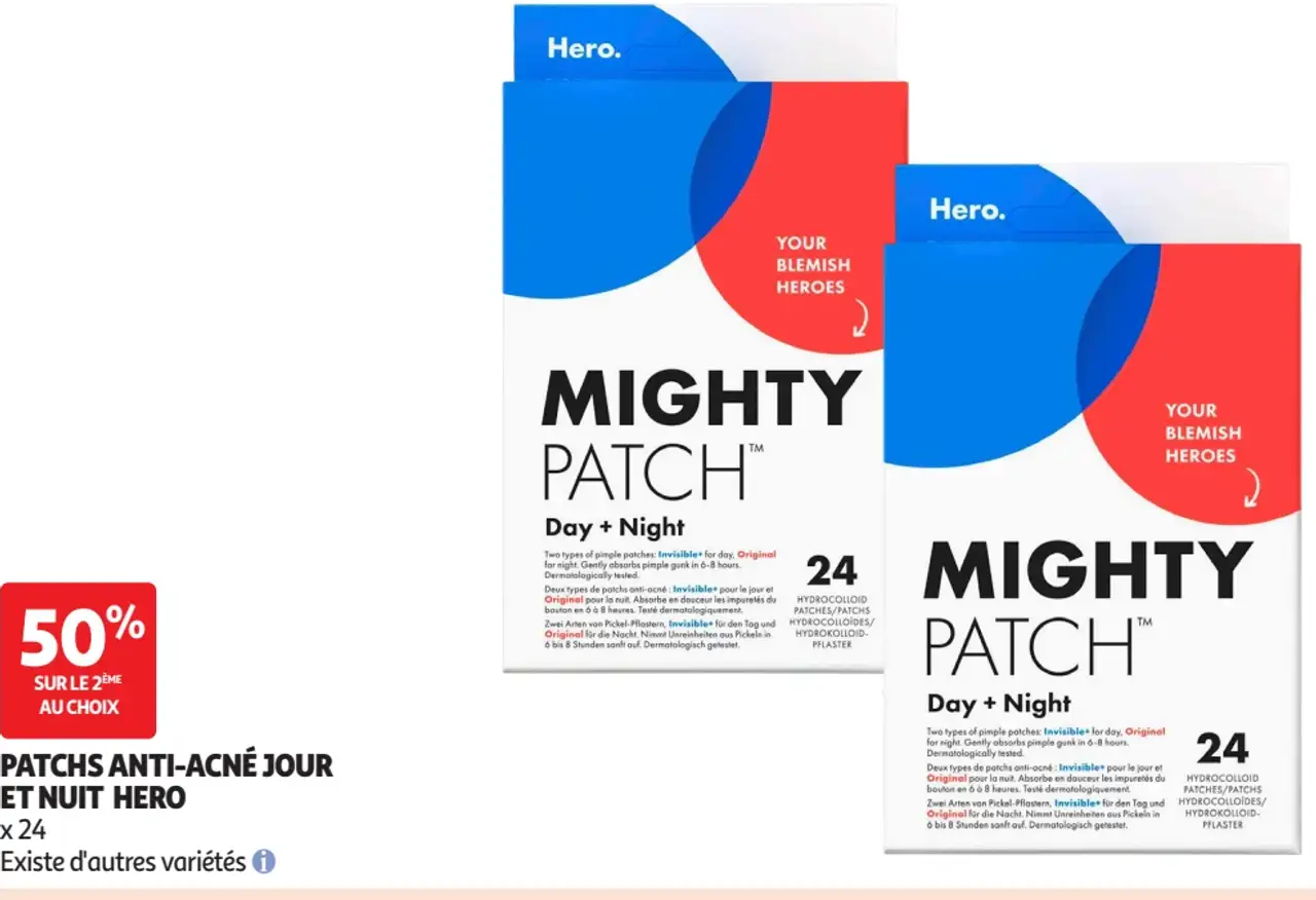 Patchs anti-acné jour et nuit Hero