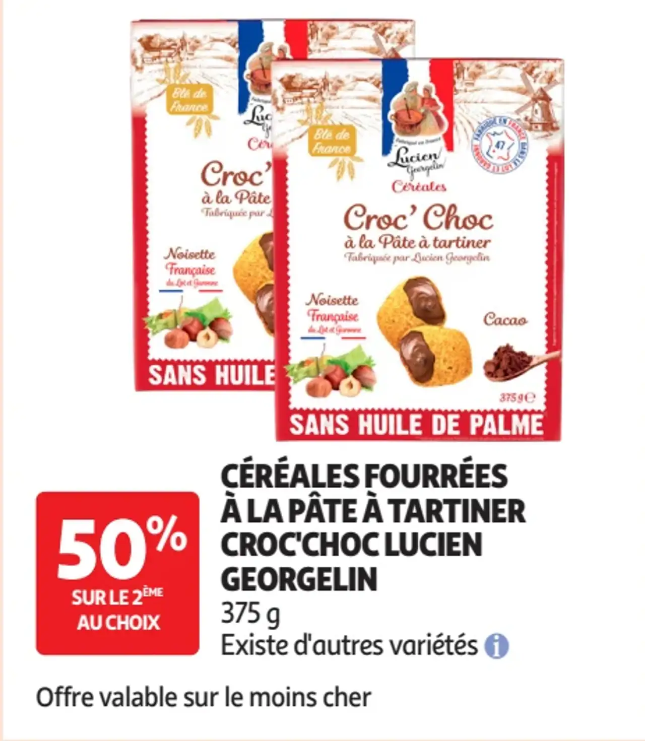 Céréales fourrées à la pâte à tartiner Croc'Choc Lucien Georgelin