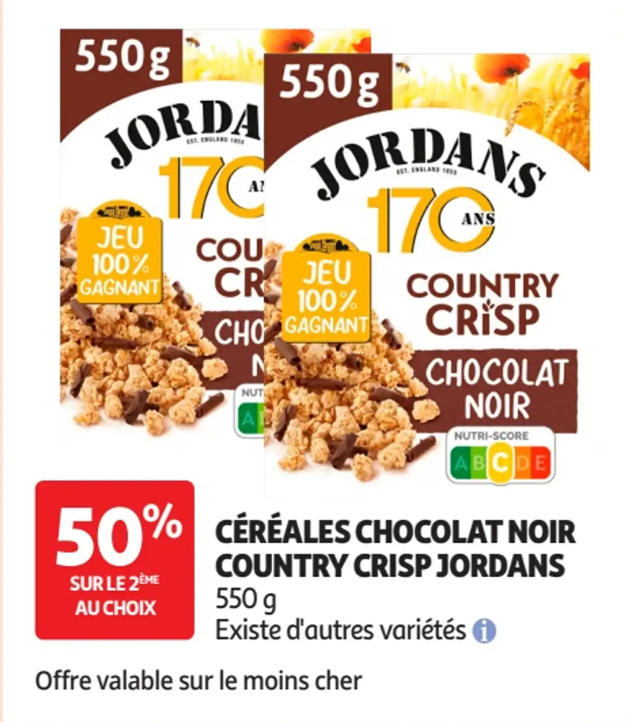 Céréales chocolat noir Country Crisp Jordans