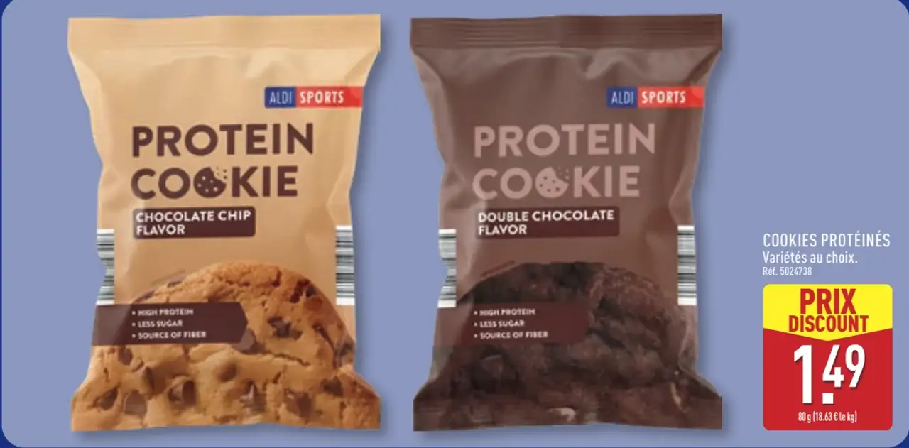 ALDI SPORTS COOKIES PROTÉINÉS