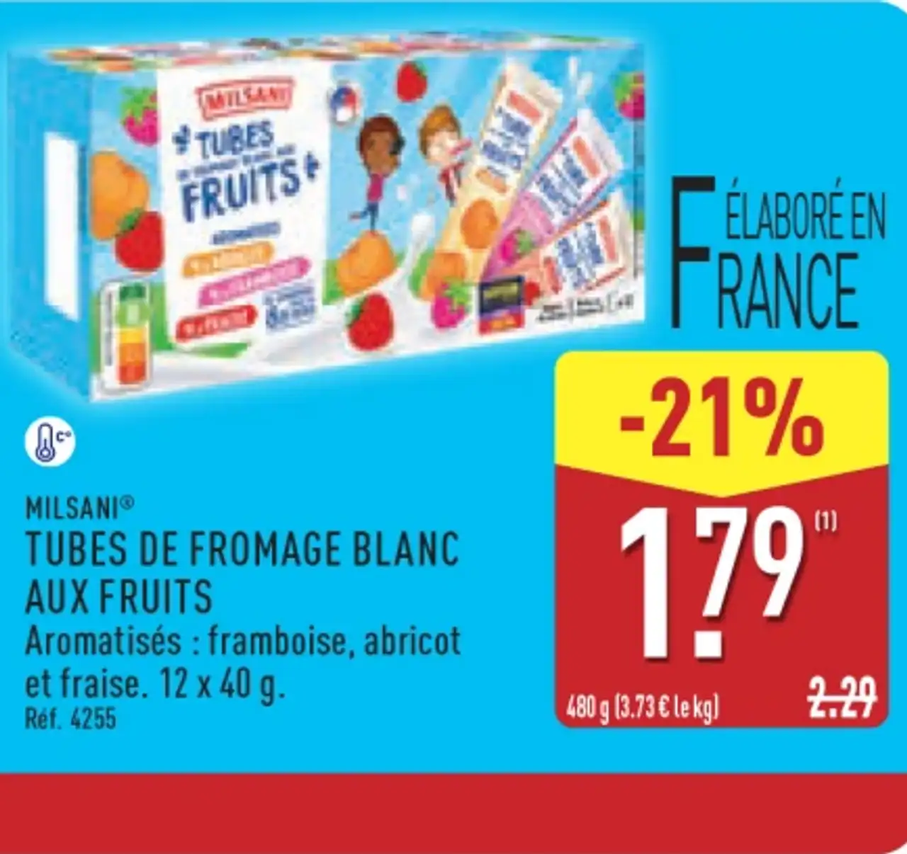 Tubes de fromage blanc aux fruits