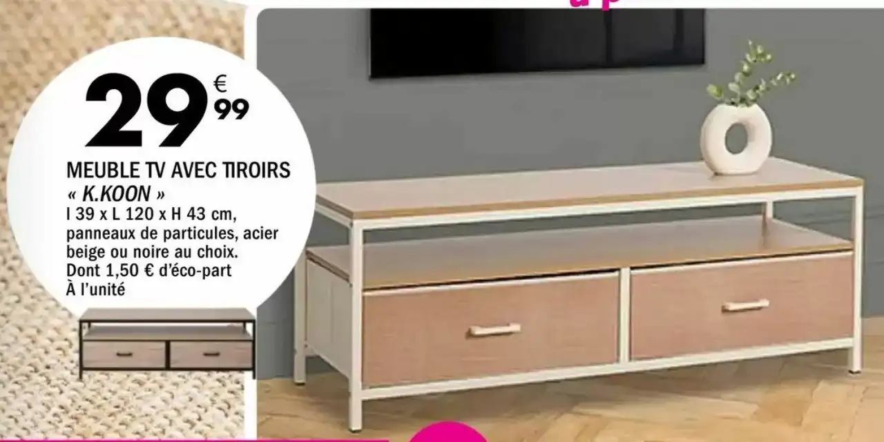 Meuble TV avec tiroirs « K.KOON »