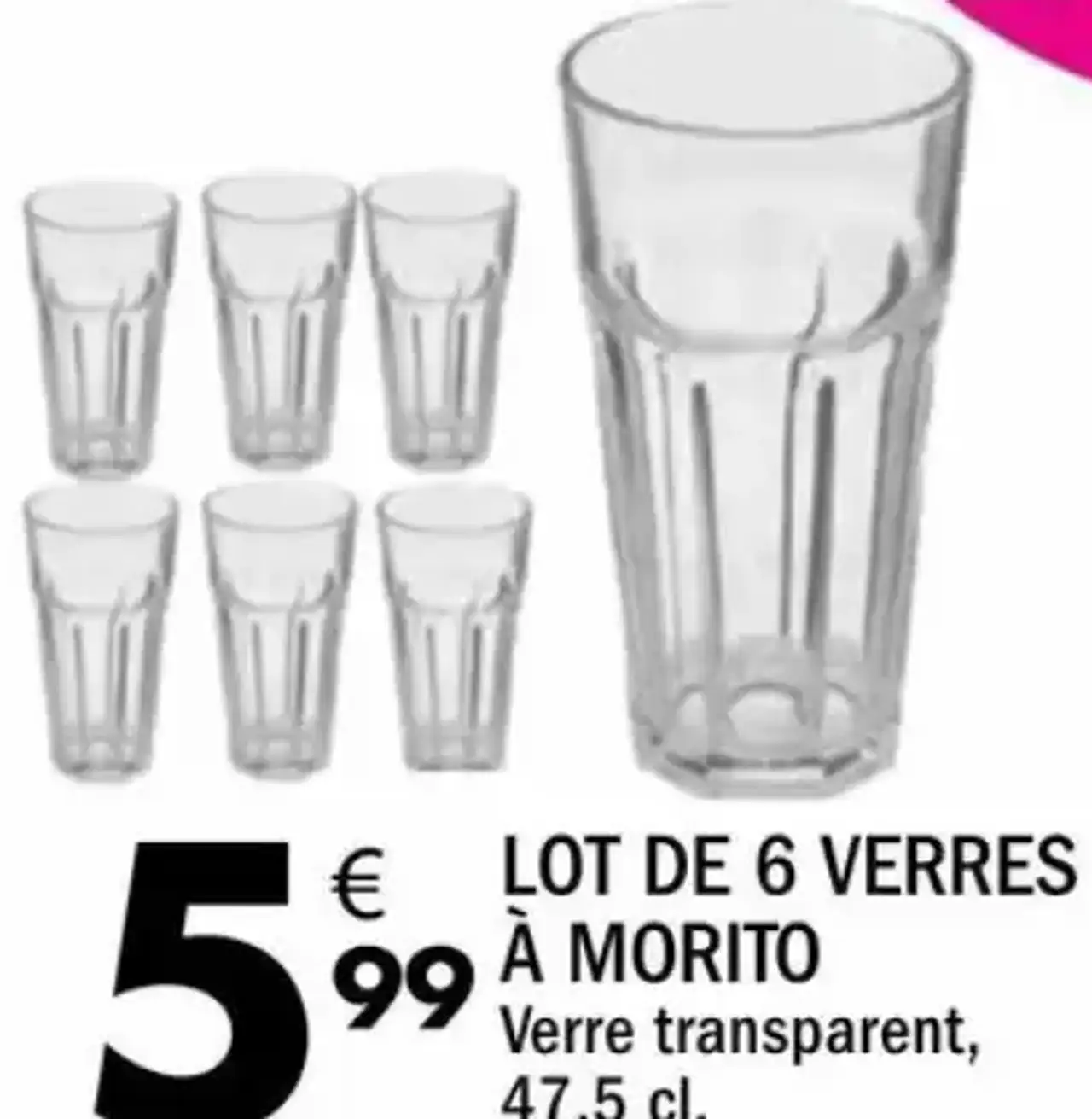 Lot de 6 verres à Morito