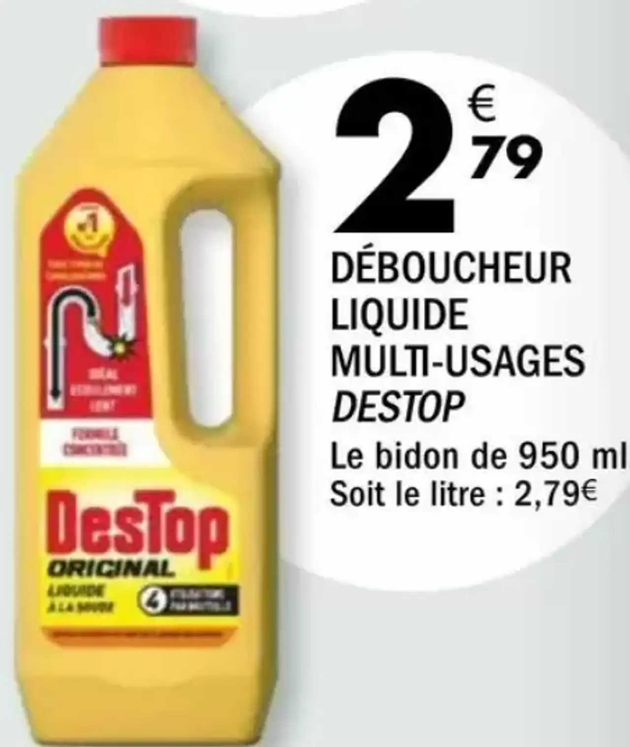 Déboucheur liquide multi-usages Destop Original