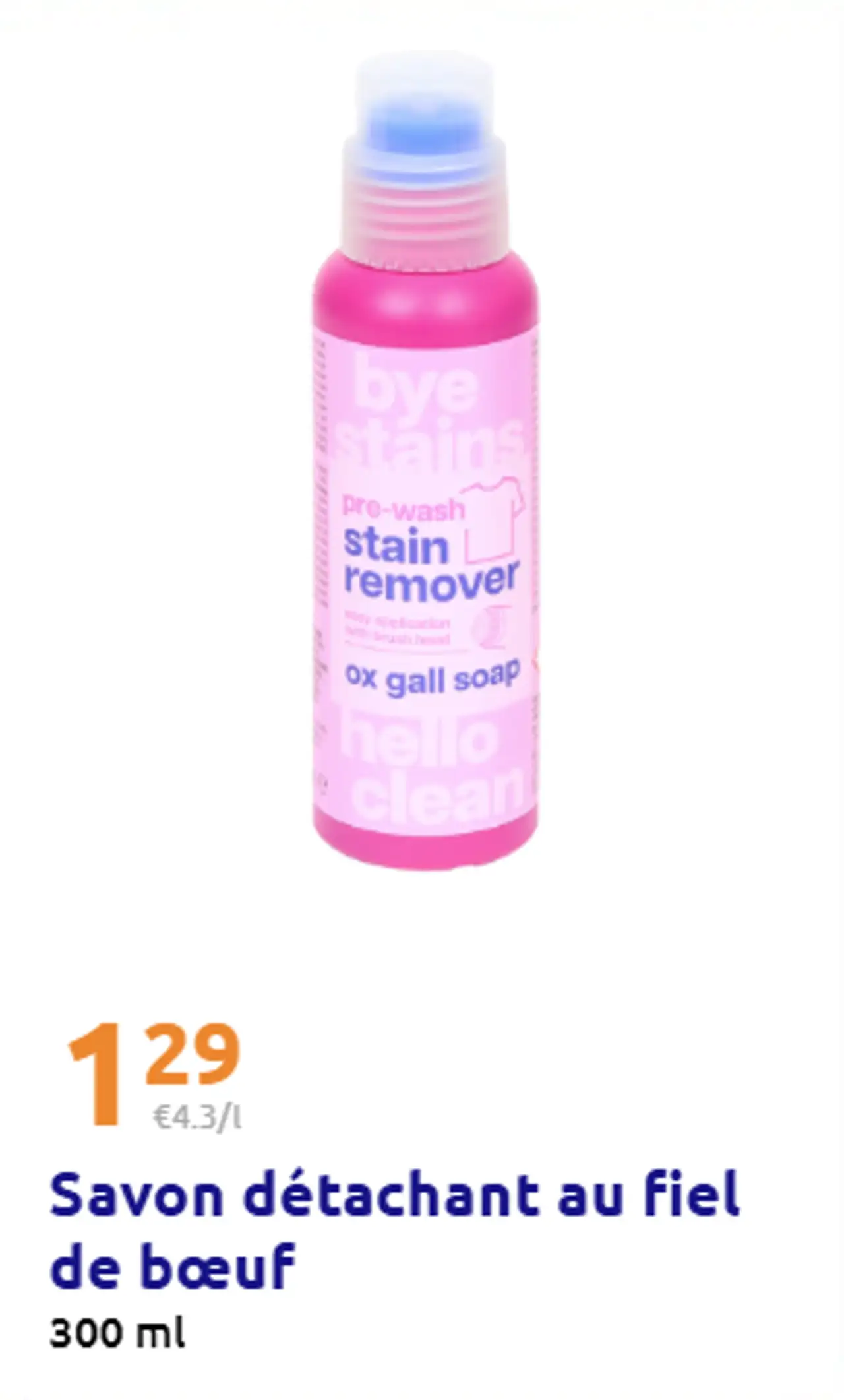 Savon détachant au fiel de bœuf hello clean