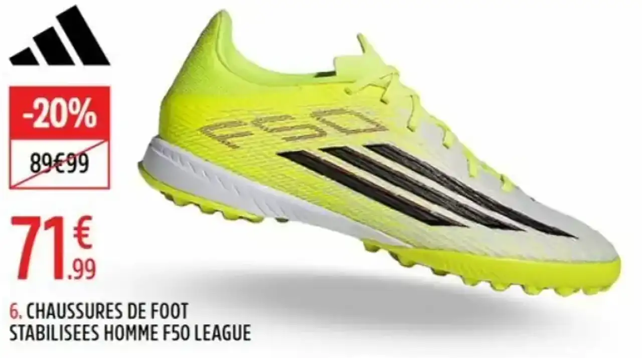Adidas Chaussures de Foot Stabilisées Homme F50 League