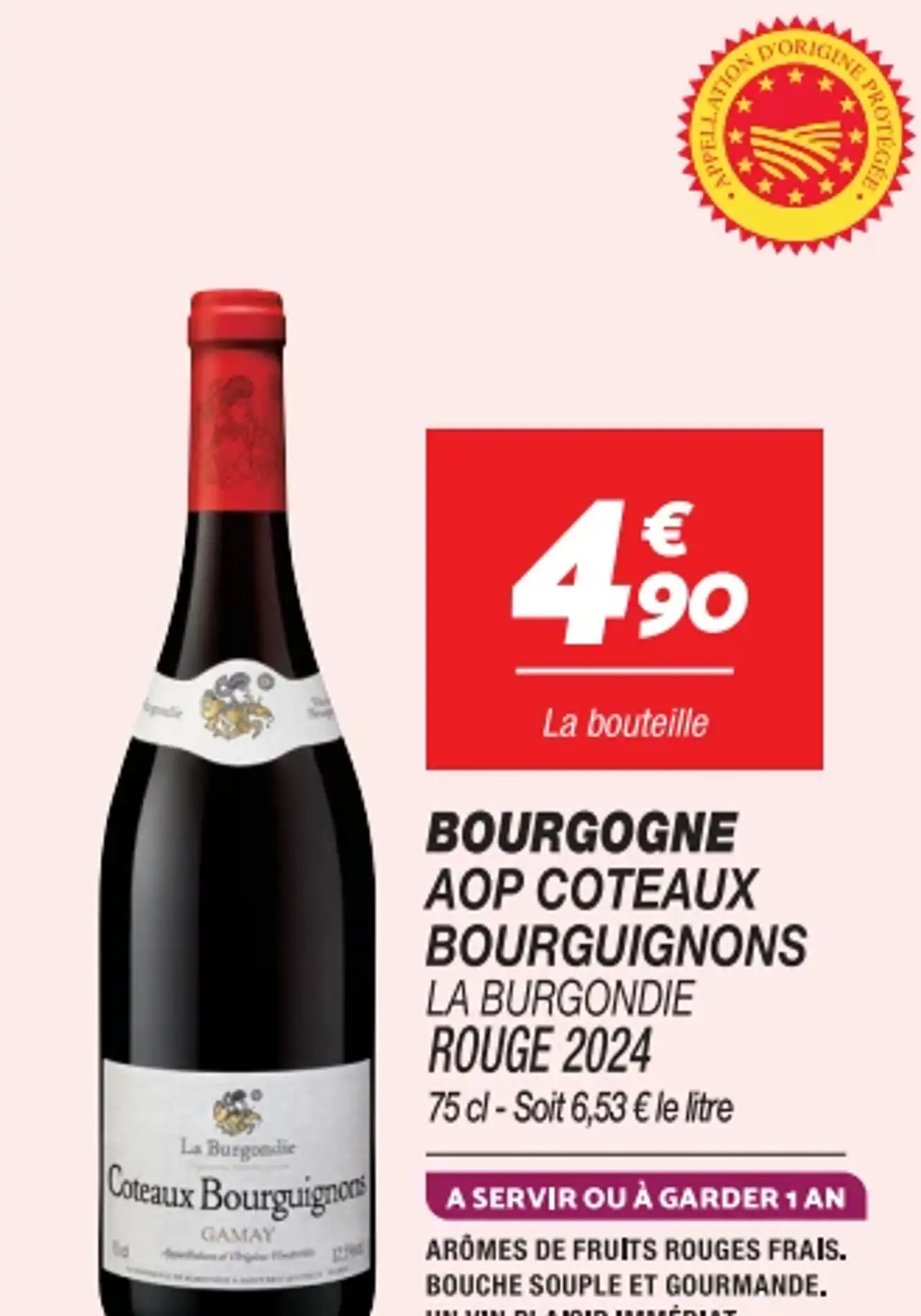 BOURGOGNE AOP COTEAUX BOURGUIGNONS LA BURGONDIE ROUGE 2024