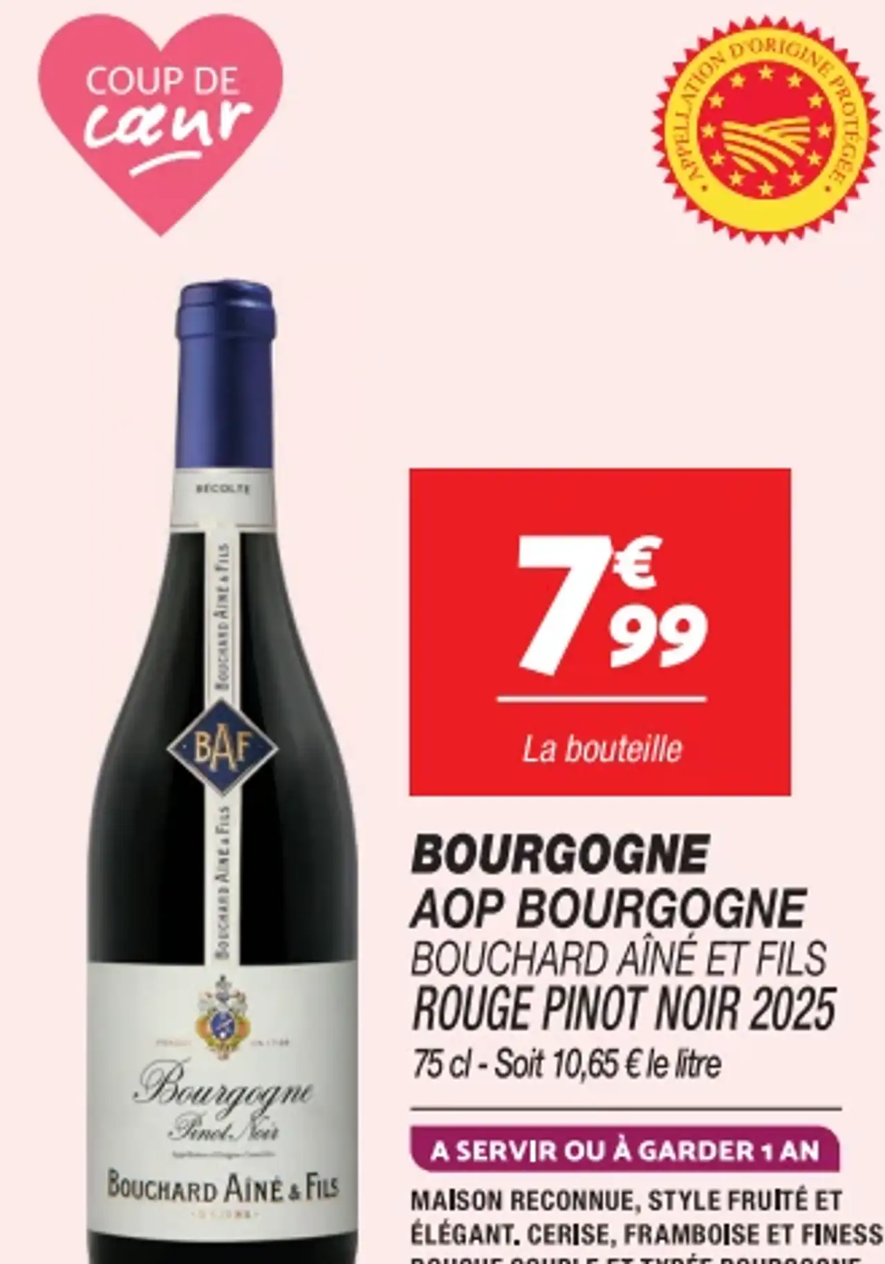 BOURGOGNE AOP BOURGOGNE BOUCHARD AÎNÉ & FILS ROUGE PINOT NOIR 2025