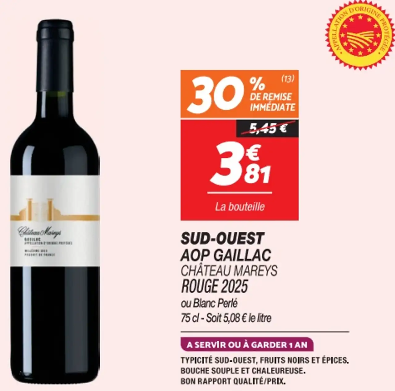 Sud-Ouest AOP Gaillac Château Mareys Rouge 2025