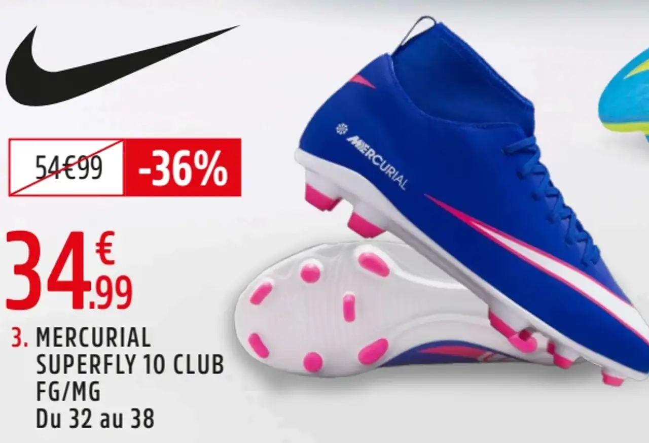 Chaussures moulées Mercurial Superfly 10 Club FG/MG enfant Nike