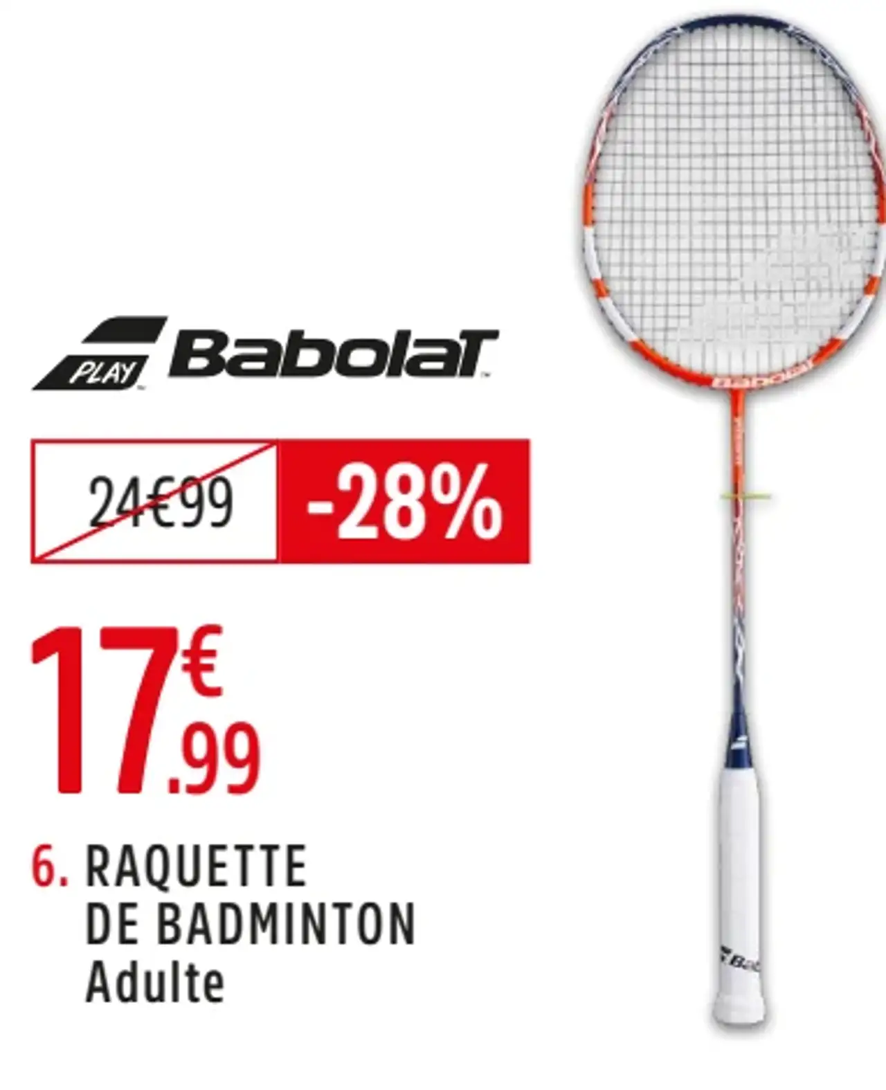 Babolat Raquette de Badminton Speedlighter S NCV 26 Adulte