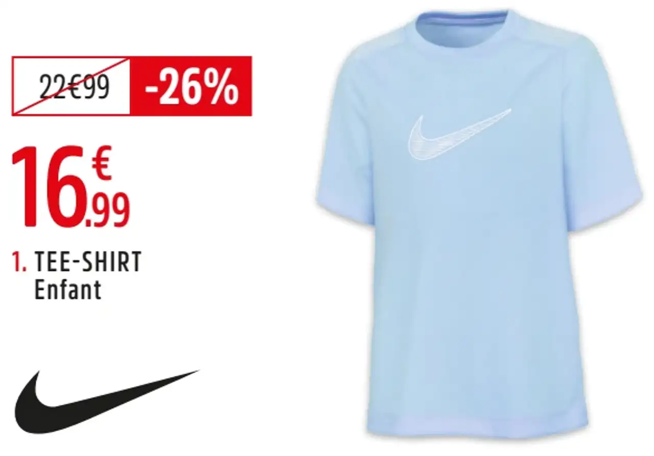 TEE-SHIRT DE TRAINING À MANCHES COURTES DRI-FIT MULTI ENFANT - NIKE