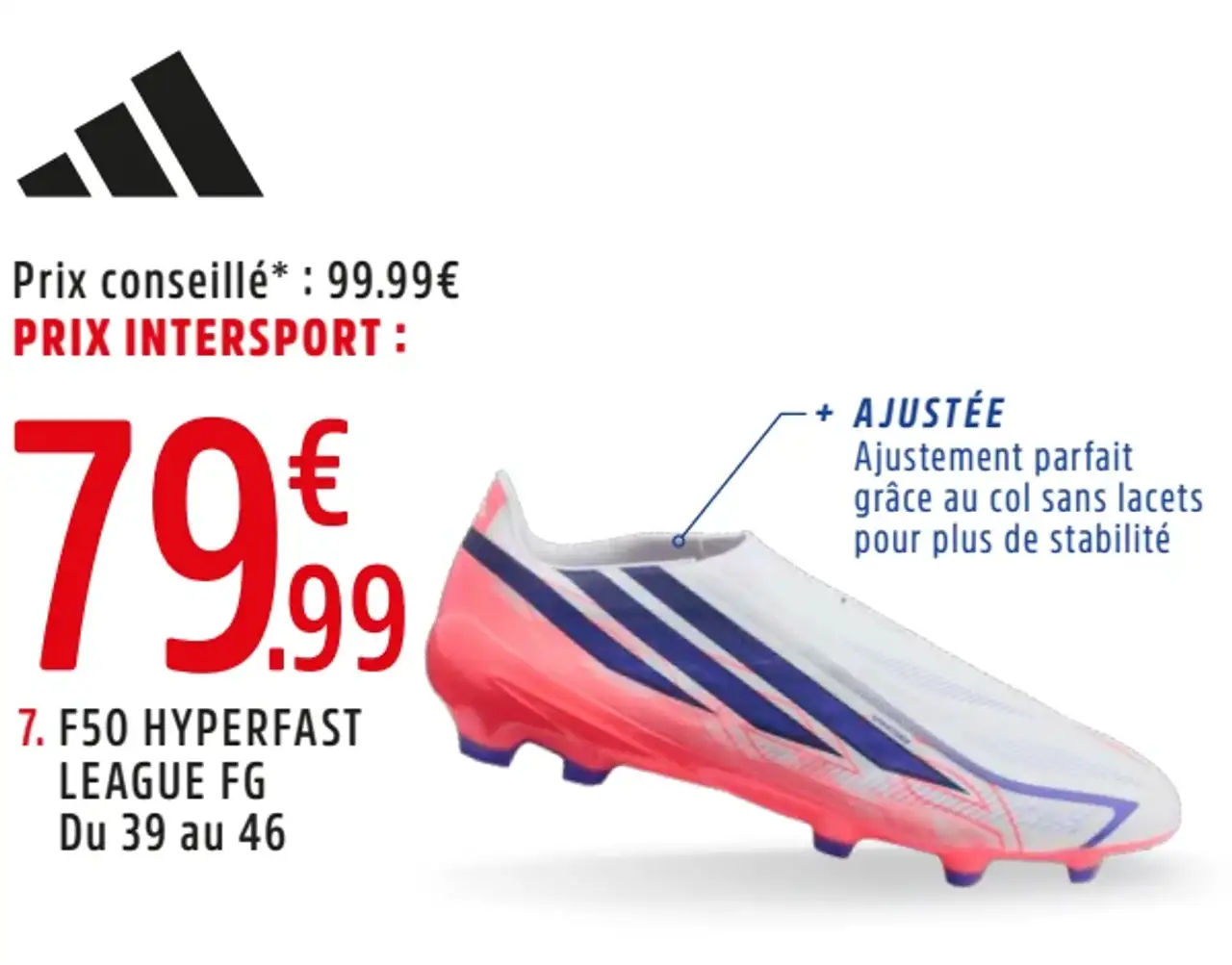 Chaussures moulées Adidas F50 Hyperfast League FG Adulte