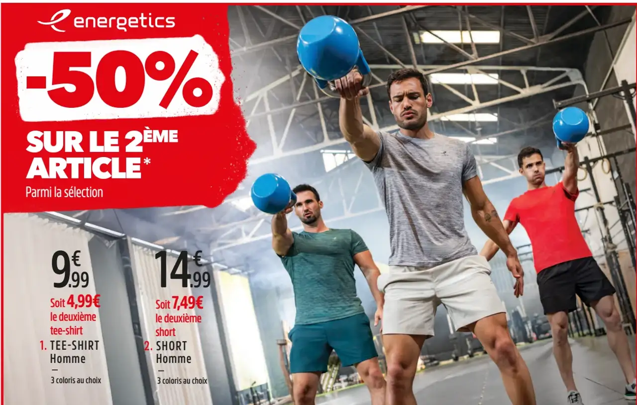 TEE-SHIRT DE TRAINING À MANCHES COURTES TELLY II HOMME - ENERGETICS