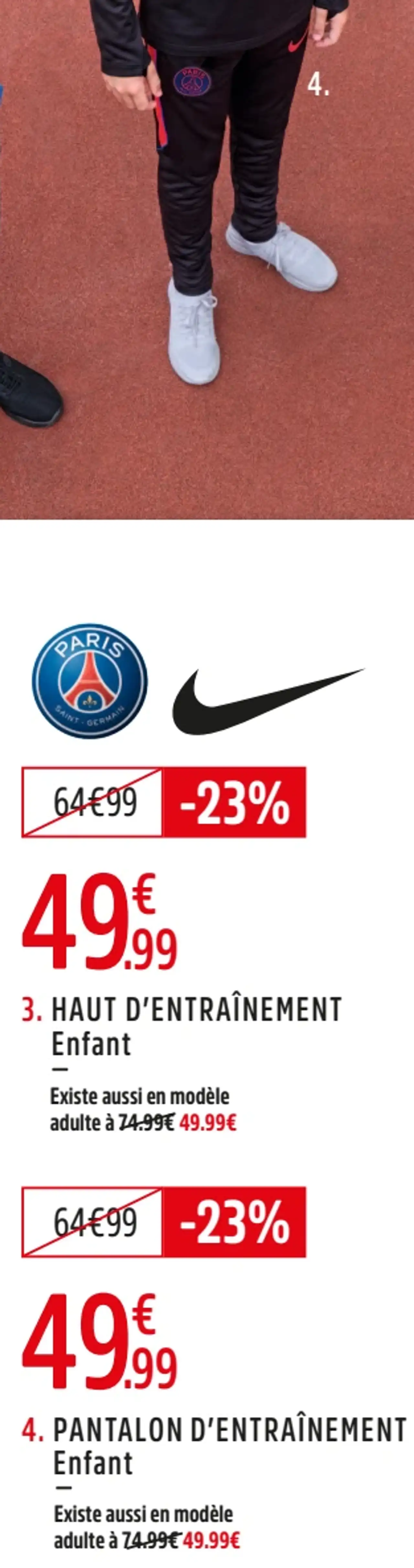 PANTALON D'ENTRAÎNEMENT DE FOOTBALL PSG STRIKE - NIKE Enfant