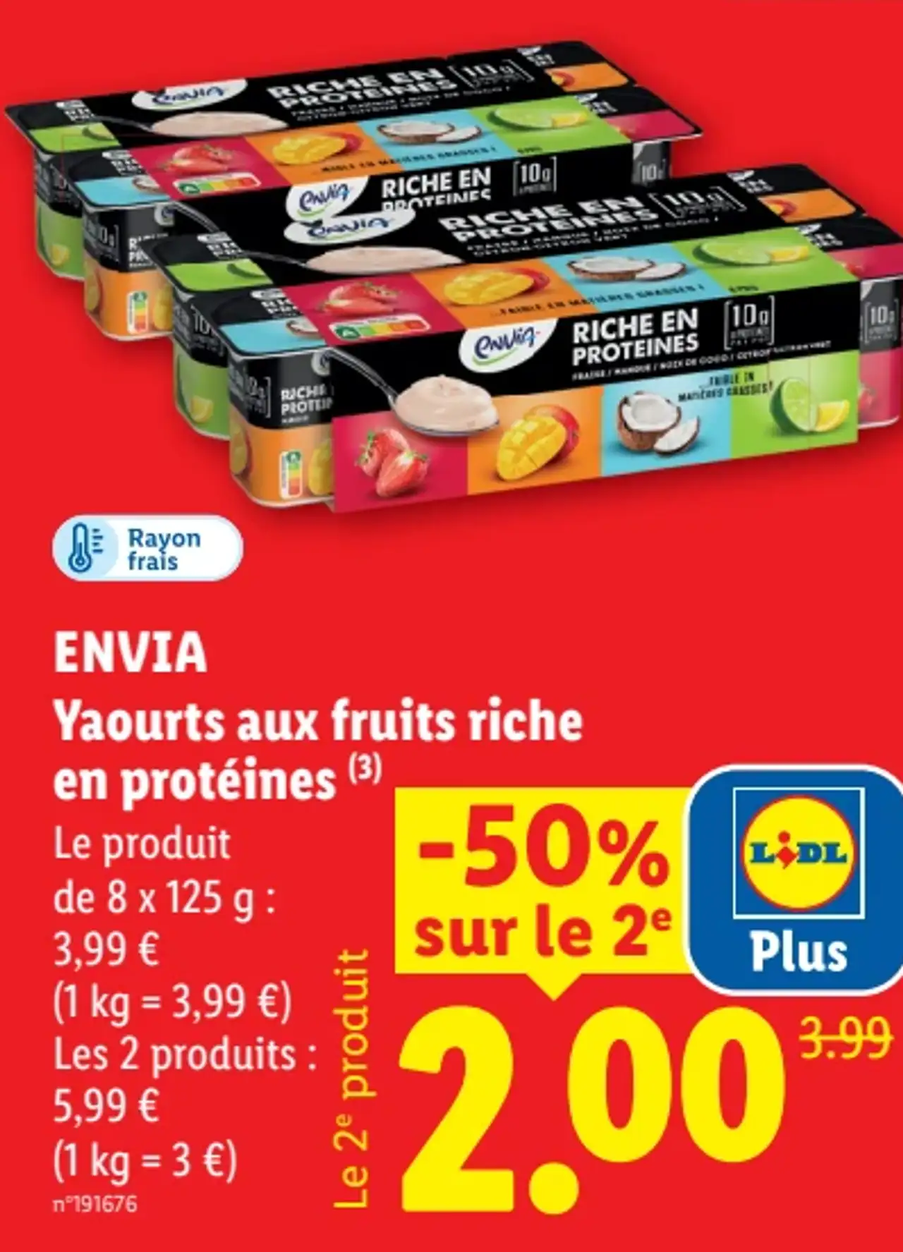 ENVIA Yaourts aux fruits riche en protéines