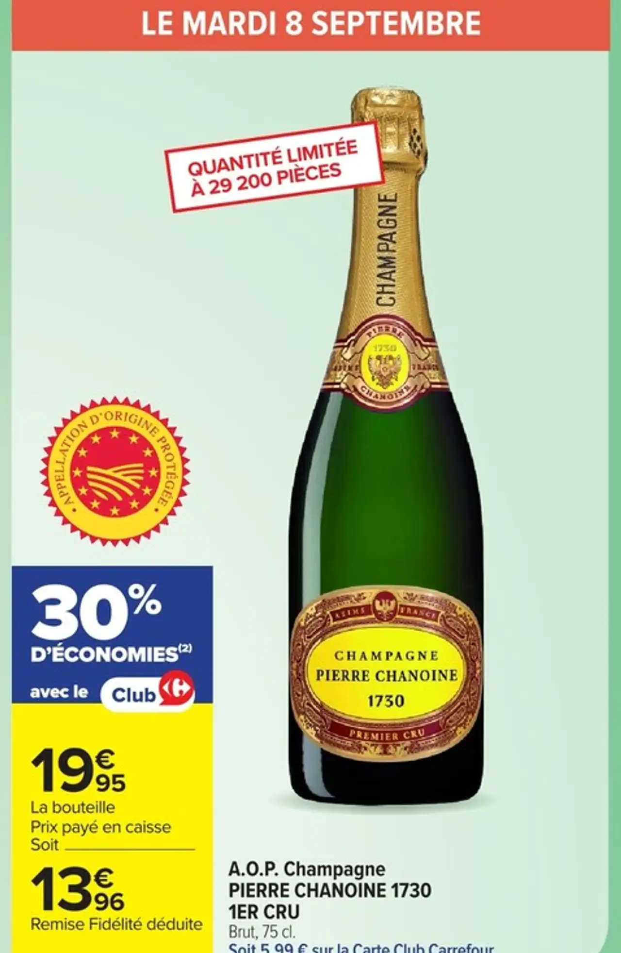 A.O.P. Champagne PIERRE CHANOINE 1730 1ER CRU Brut