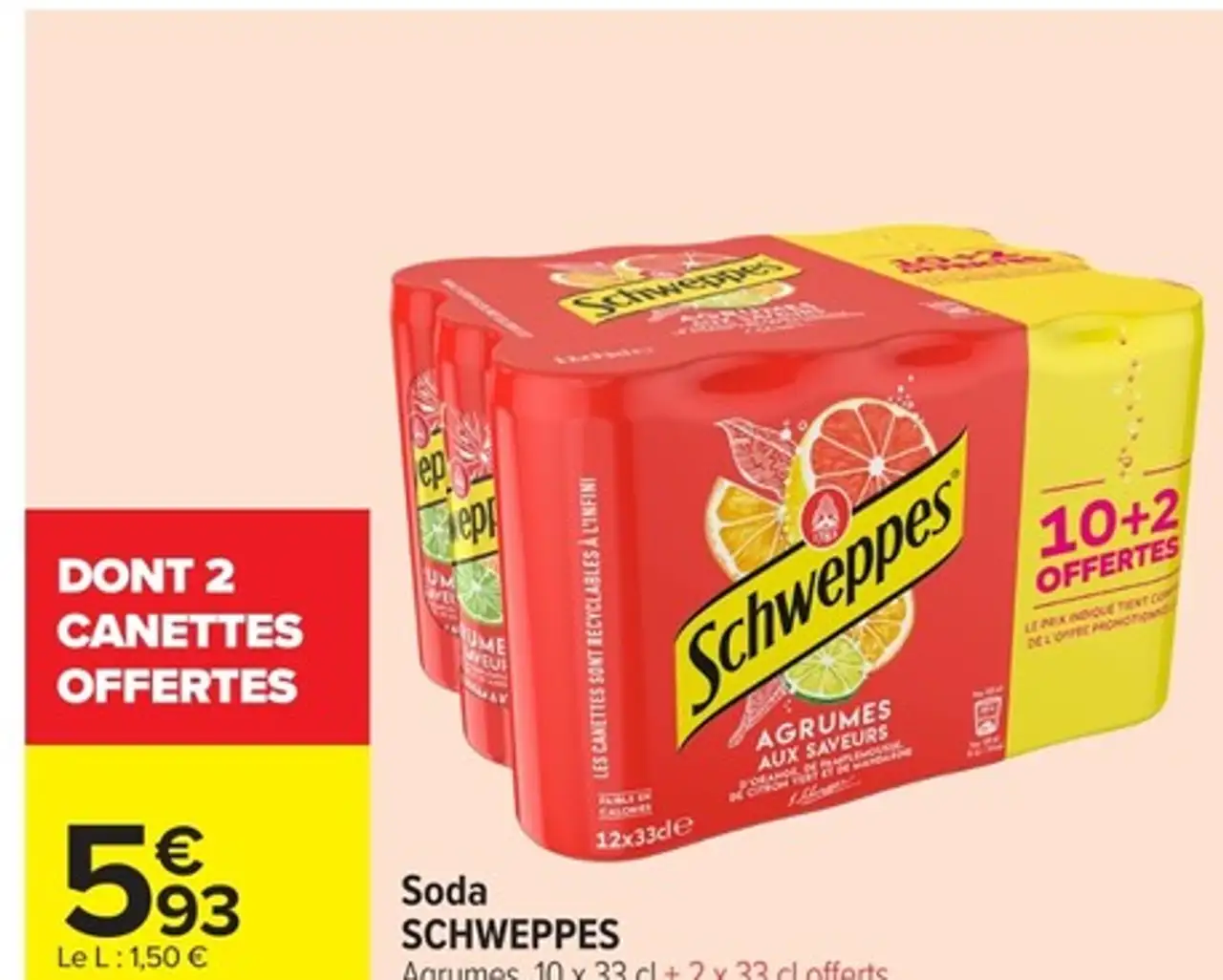 Soda SCHWEPPES Agrumes