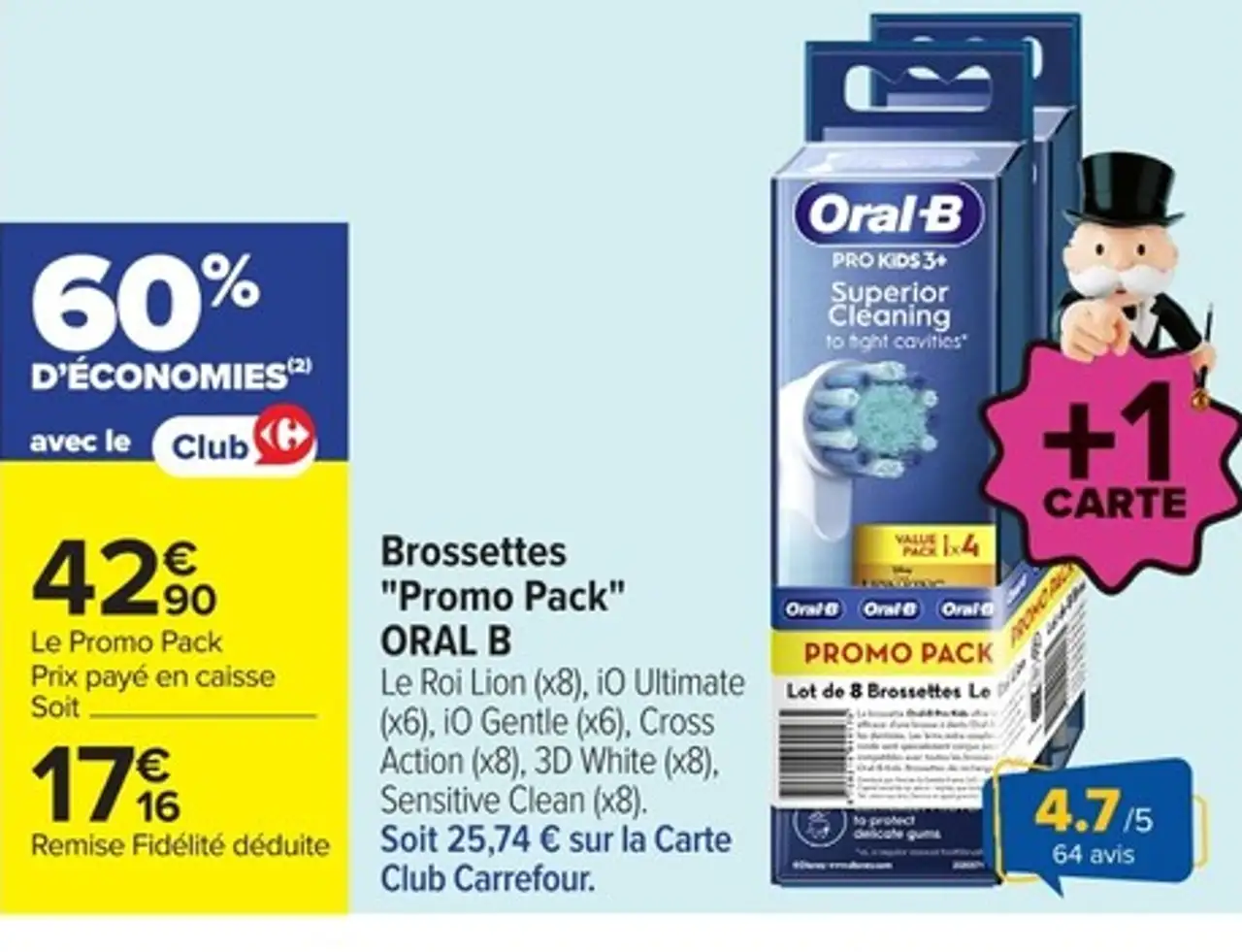 Brossettes "Promo Pack" ORAL B