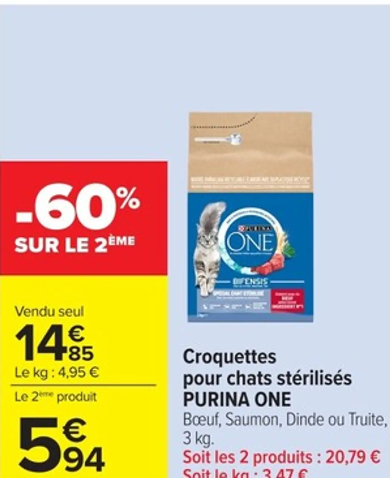Croquettes pour chats stérilisés PURINA ONE