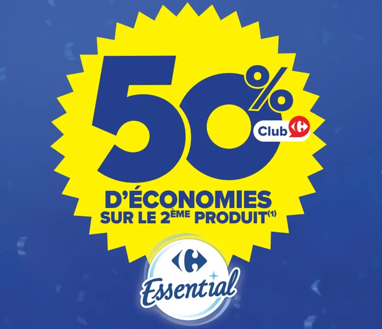50% d'économies sur le deuxième produit sur l'essuie-tout Ultra Absorption Carrefour Essential