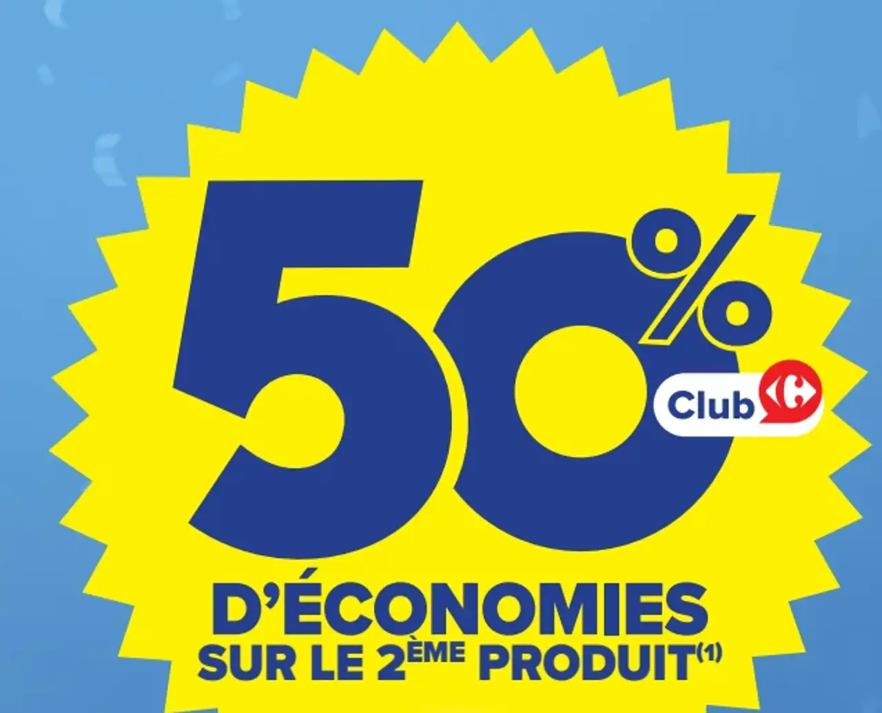 50% d'économies sur le deuxième produit sur tous les d'entretien et détergents lave-vaisselle Carrefour Expert