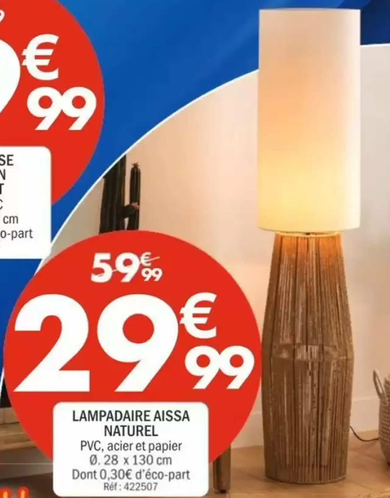 LAMPADAIRE AISSA NATUREL