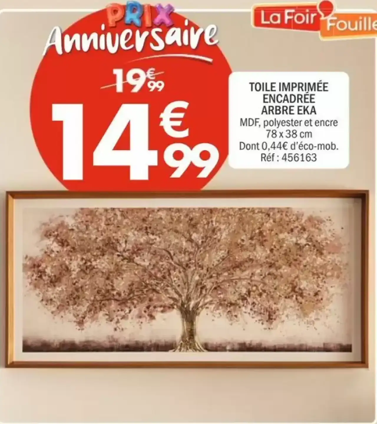 Toile imprimée encadrée Arbre Eka