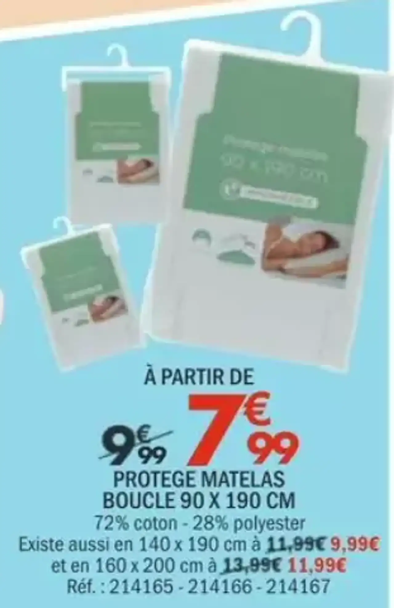 PROTEGE MATELAS BOUCLE 90 X 190 CM