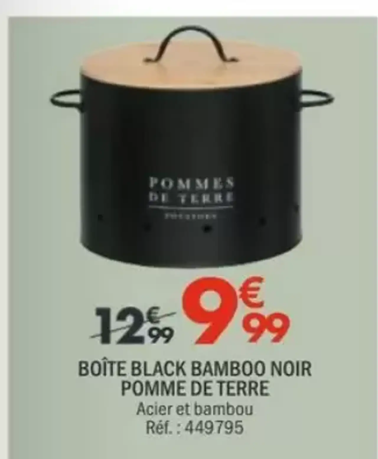 Boîte Black Bamboo Noir Pomme de Terre