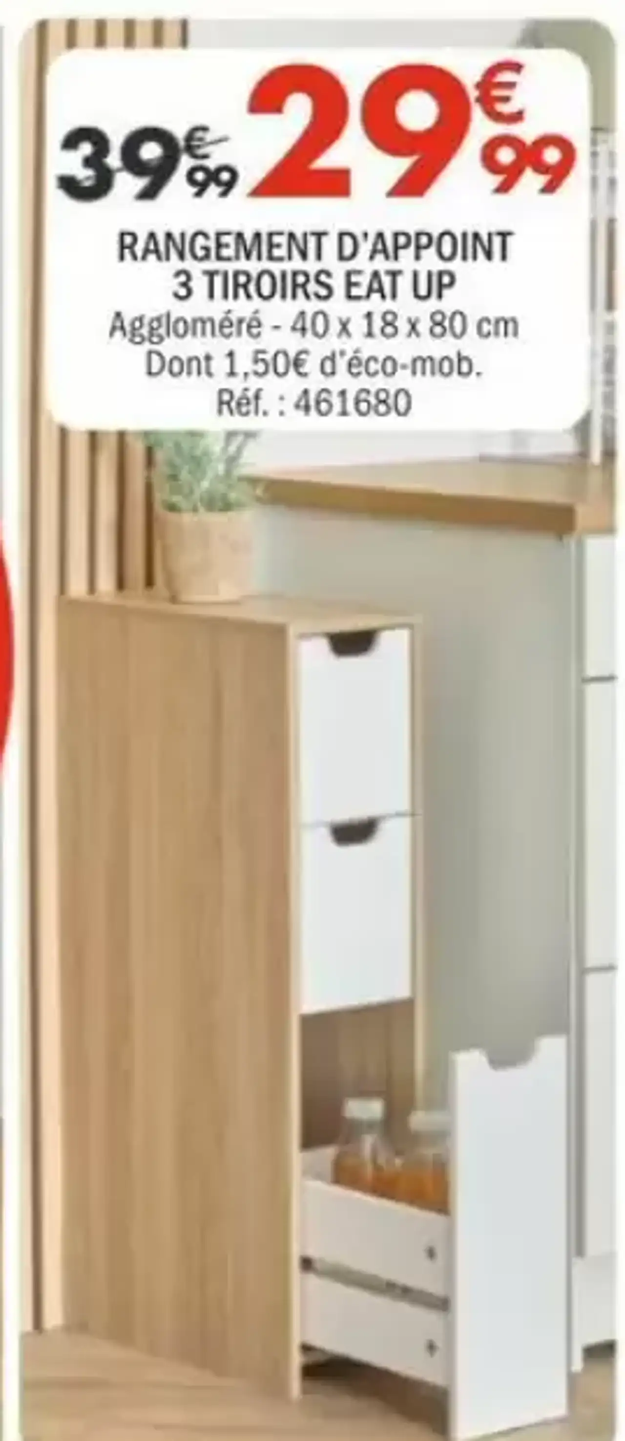 Rangement d'Appoint 3 Tiroirs Eat Up