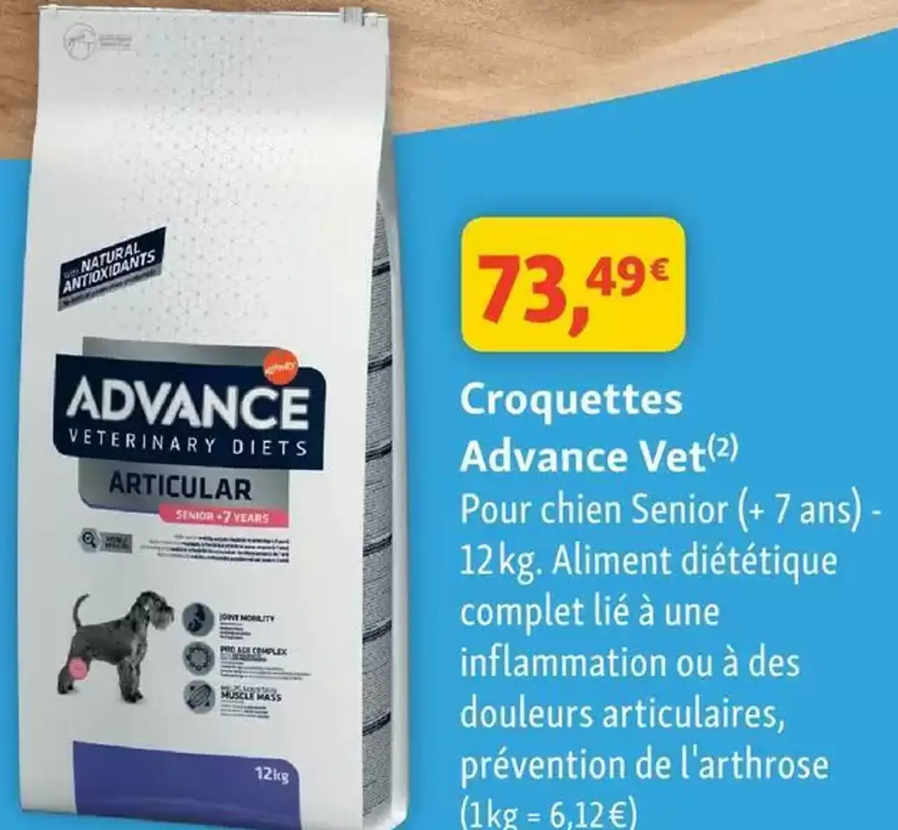 Croquettes Advance Vet Pour chien Senior (+ 7 ans) - 12 kg