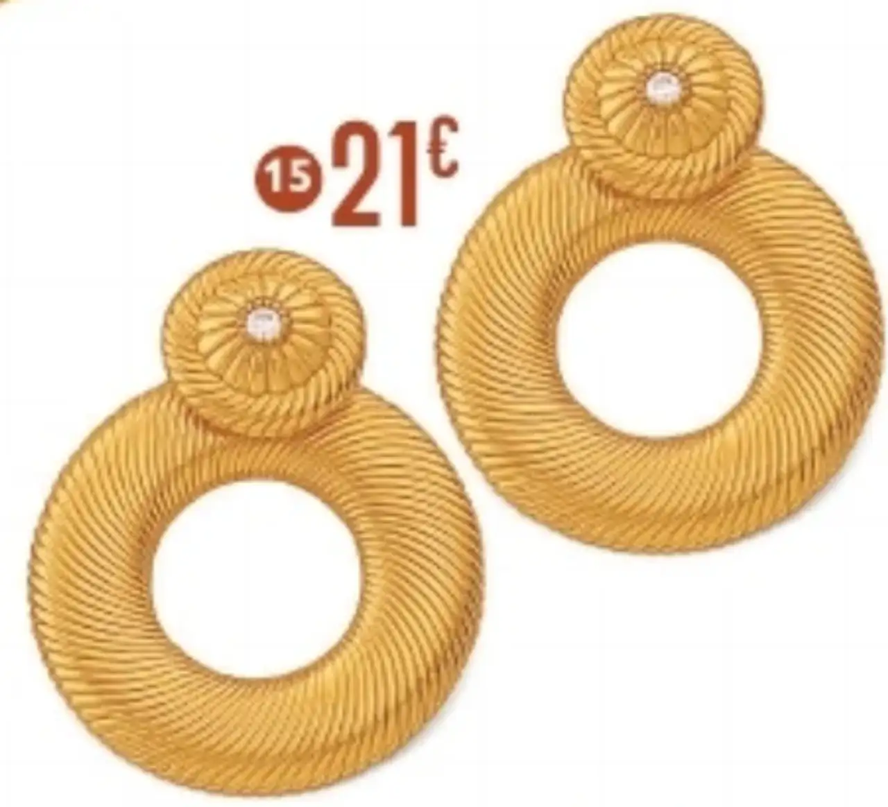 Boucles d'oreilles en laiton doré et oxyde de zirconium le manège à bijoux