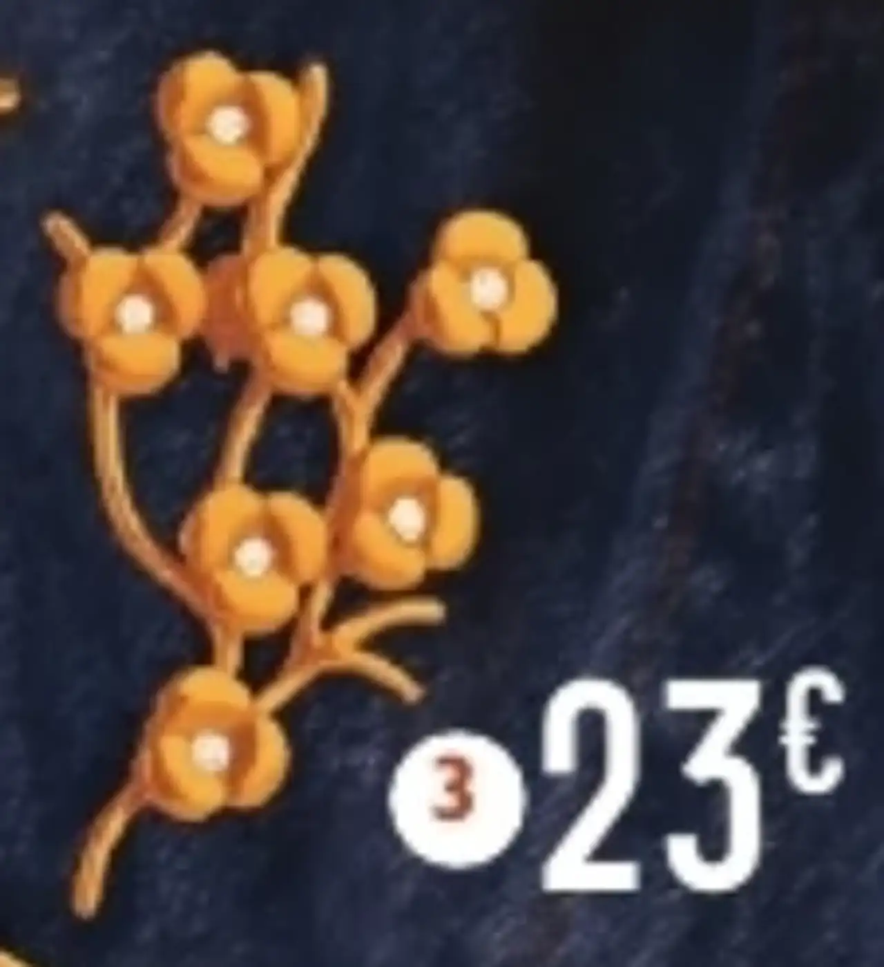 Broche en acier doré et oxydes de zirconium Le Manège à Bijoux