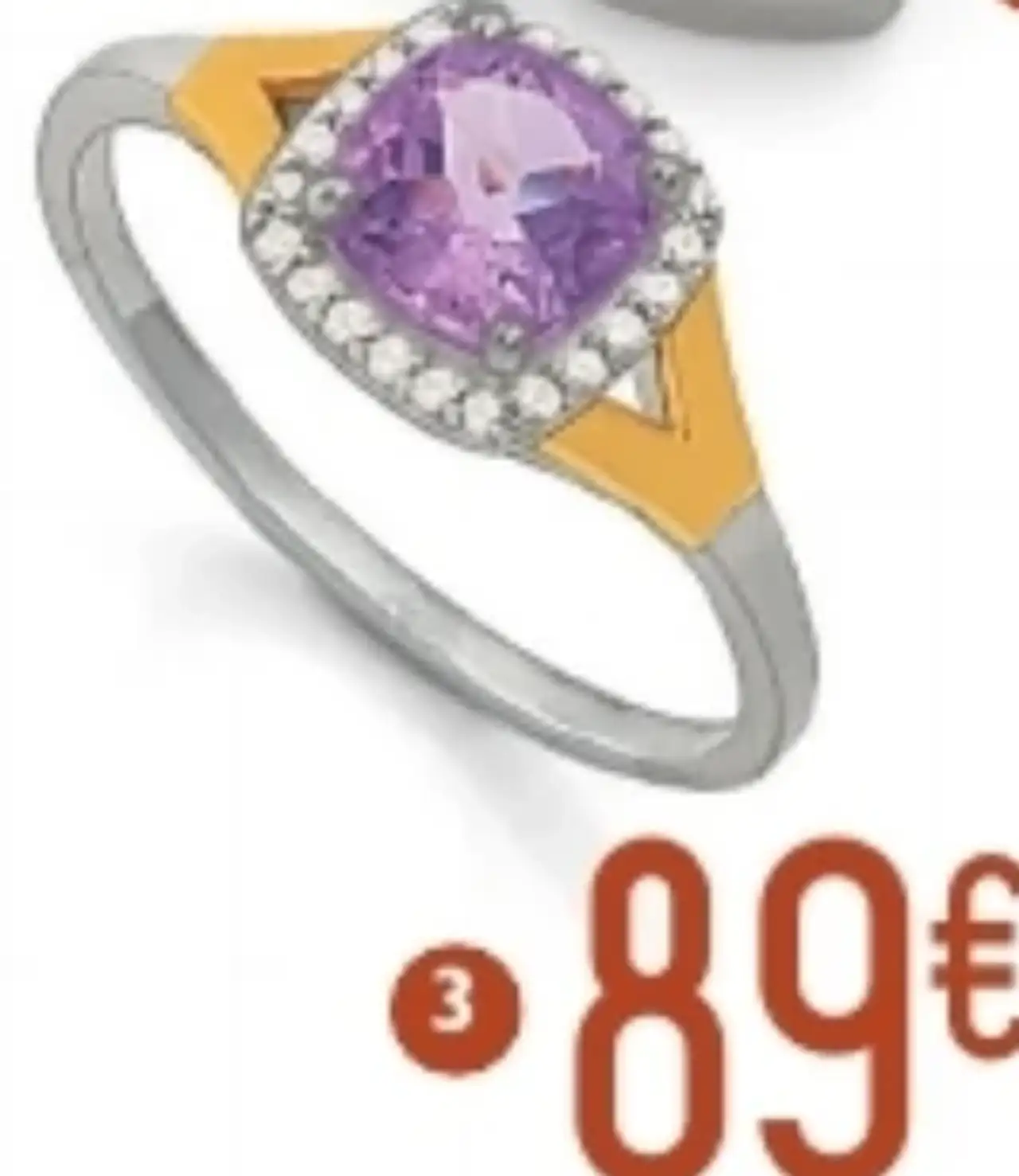 Bague améthyste et oxydes de zirconium Le Manège à Bijoux